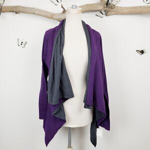 Amber sun collection knit waterfall open poncho